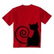 T-shirt bimbo e bimba "Dolcetto o scherzetto?" gatto nero di Halloween, stampa fronte/retro!