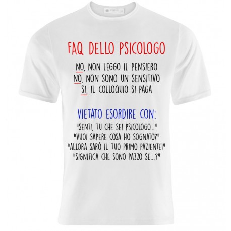 T-shirt uomo "Faq dello psicologo"