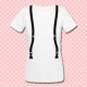 T-shirt donna con stampa finte bretelle, hipster style