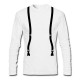 T-shirt uomo manica lunga con stampa finte bretelle, hipster style