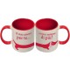 Set 2 tazze di coppia "Il mio amore per te cresce sempre di più" bassotto divertente, idea regalo per San Valentino!