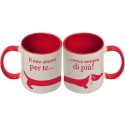 Set 2 tazze di coppia "Il mio amore per te cresce sempre di più" bassotto divertente, idea regalo per San Valentino!