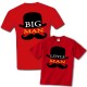 T-shirt di coppia papà e figlio "Big man + Little man", divertente idea regalo per un papà ed un bambino