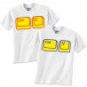 T-shirt di coppia fratellini / sorrelline, gemelli / gemelle "CTRL C + CTRL V"