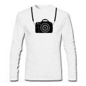 T-shirt uomo manica lunga con stampa Fotocamera Reflex inspired, idea regalo per un fotografo