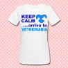 T-shirt donna "Keep Calm... arriva la veterinaria"