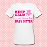 T-shirt donna "Keep Calm... arriva la baby sitter"