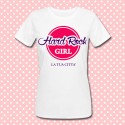 T-shirt donna "Hard Rock Girl" Hard Rock inspired, personalizzabile con il nome della tua città!