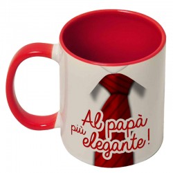 Tazza con stampa "Al papà più elegante!", idea regalo per la festa del papà