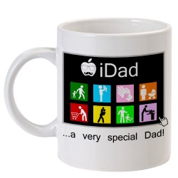 Tazza con stampa "iDad: a very special dad", idea regalo per la festa del papà