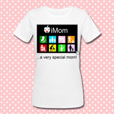 T-shirt donna "iMom: mamma speciale", idea regalo per la Festa della Mamma