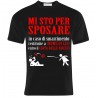 T-shirt uomo "Mi sto per sposare: in caso di smarrimento..." PERSONALIZZABILE, idea regalo per addio al celibato!