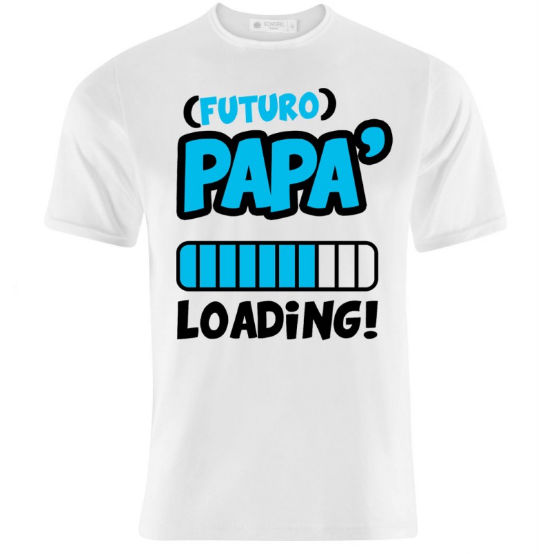 Futuro Papà 2024 Loading Regali Divertente Per Papa Padre Maglia a Manica :  : Moda