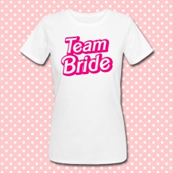 T-shirt donna "Team Bride" Barbie style, amiche della sposa, addio al nubilato!