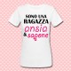 T-shirt donna "Sono una ragazza ansia e sapone"