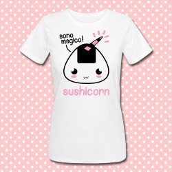 T-shirt donna "Sushicorn: sono magico!" sushi unicorno kawaii