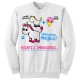 Felpa girocollo "Niente è impossibile" unicorno kawaii e cono gelato
