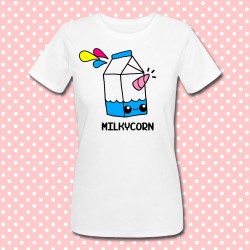 T-shirt donna "Milkycorn" latte unicorno kawaii