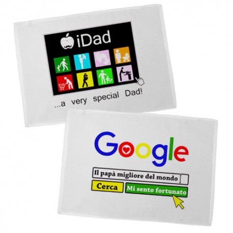 Coppia di tovagliette "Papà tecnologico", idea regalo per la festa del papà