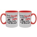 Set 2 tazze di coppia Fidanzato e Fidanzata "Come il mio caffè...", idea regalo per San Valentino!
