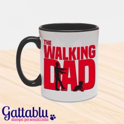 Tazza colorata "The Walking Dad, papà zombie", The Walking Dead inspired, idea regalo per la festa del papà