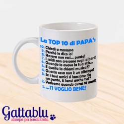 Tazza "La Top 10 di Papà", idea regalo per la festa del papà