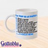 Tazza "La Top 10 di Papà", idea regalo per la festa del papà