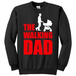 Felpa girocollo "The Walking Dad - papà con passeggino", The Walking Dead inspired, idea regalo per la festa del papà!