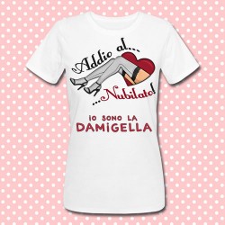 T-shirt donna Addio al Nubilato burlesque "Io sono la damigella", personalizzabile!