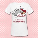 T-shirt donna Addio al Nubilato burlesque "Io sono la testimone", personalizzabile!