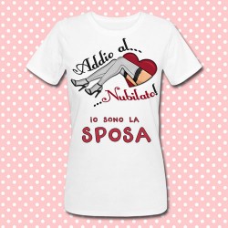 T-shirt donna Addio al Nubilato burlesque "Io sono la sposa", personalizzabile!