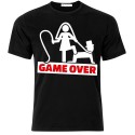 T-shirt uomo "Game over: sposo" nera, idea regalo per addio al celibato!