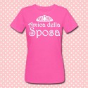 T-shirt donna "Amica della sposa" coroncina, idea regalo per addio al nubilato!