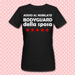 T-shirt donna "Bodyguard della sposa" idea regalo per addio al nubilato!