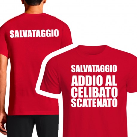 T-shirt uomo "SALVATAGGIO - Addio al Celibato scatenato", idea regalo divertente per addio al celibato!