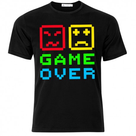 T-shirt uomo "Game Over", retro vintage arcade videogame