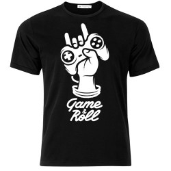 T-shirt uomo "Game & Roll", retro vintage arcade videogame