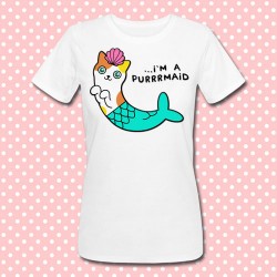 T-shirt donna "I'm a purrrmaid", gatto sirena, mermaid cat!