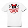 T-shirt uomo "Fratello dello Sposo" giacca e papillon, idea regalo per addio al celibato! (bianca)