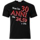 T-shirt uomo "Non ho 30 anni ma 24,59 + iva", idea regalo per il compleanno!