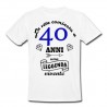 T-shirt uomo "La vita comincia a 40 anni", idea regalo per il compleanno! (bianca)