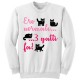 Felpa girocollo donna "Ero normale... 3 gatti fa!", gattara divertente, PERSONALIZZABILE!