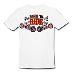 T-shirt uomo "Born to ride", motocicletta, motorcycle lover, tattoo