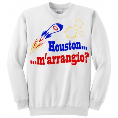 Felpa girocollo uomo "Houston, m'arrangio?", divertente