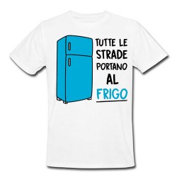 T-shirt uomo "Tutte le strade portano al frigo"