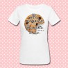 T-shirt donna "Una dieta bilanciata? Avere un biscotto in entrambe le mani!"