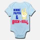 Body / pagliaccetto neonato, azzurro, bimbo, bebè "Ninne pappa e rock'n'roll"