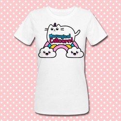 T-shirt donna "Meowgical Caticorn", gatto unicorno kawaii