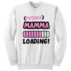 Felpa girocollo premaman "Futura Mamma Loading"