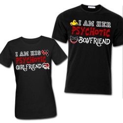 T-shirt di coppia lui e lei I love this girl / boy con stampa argento,  idea regalo per San Valentino!